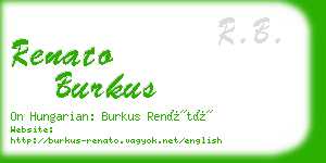 renato burkus business card
